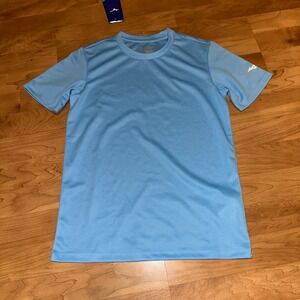 Mizuno Youth‎ Performance T-Shirt Athletic Training Tee Light Blue M